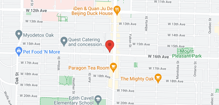map of 409 503 W 16TH AVENUE